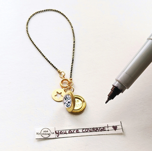 "Brave Little Star" handmade Locket Bracelet