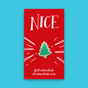 
            
                Load image into Gallery viewer, &amp;quot;Nice&amp;quot; Christmas Tree Pin
            
        