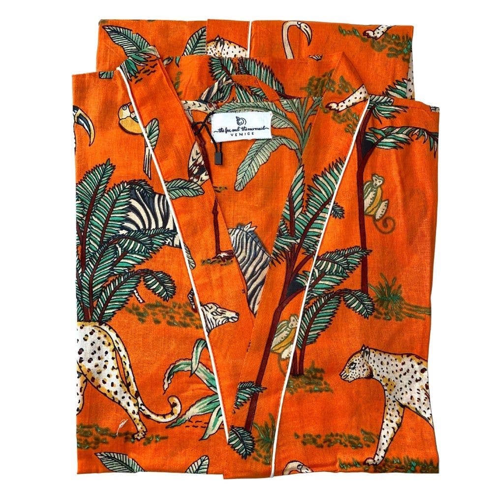 
            
                Load image into Gallery viewer, Jungle Robe - Hand Printed
            
        