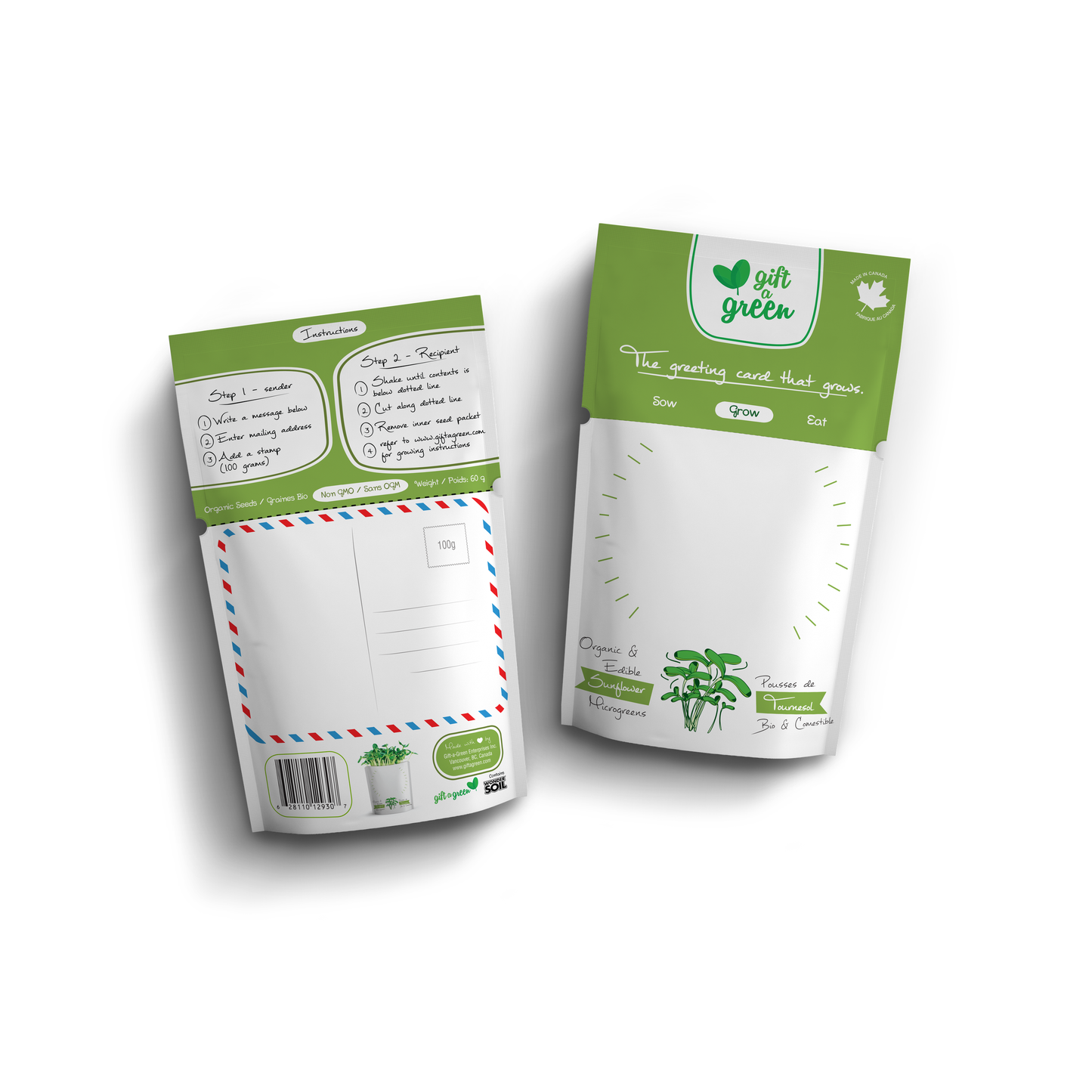 Gift a green - Write Your Own Message pouch