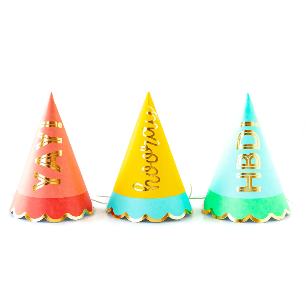 
            
                Load image into Gallery viewer, Hip Hip Hooray Party Hats
            
        