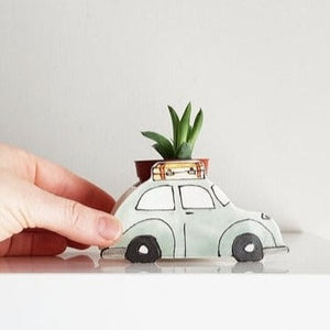 Ceramic Planter - Vintage VW Bugs