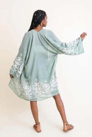 Embroidered Lightweight Kimono