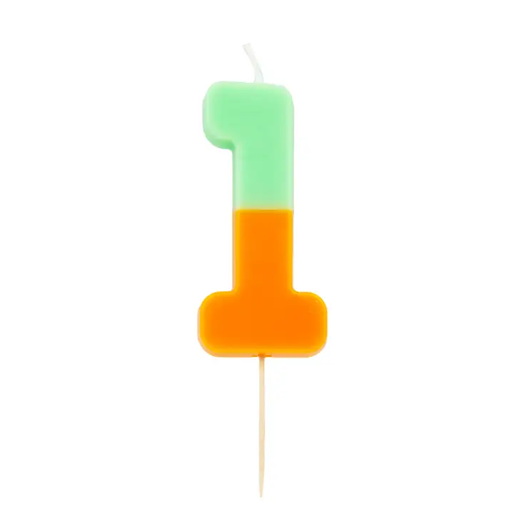 Multicolored Number Candles
