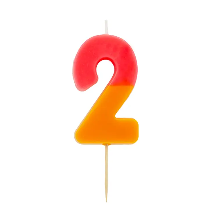 Multicolored Number Candles