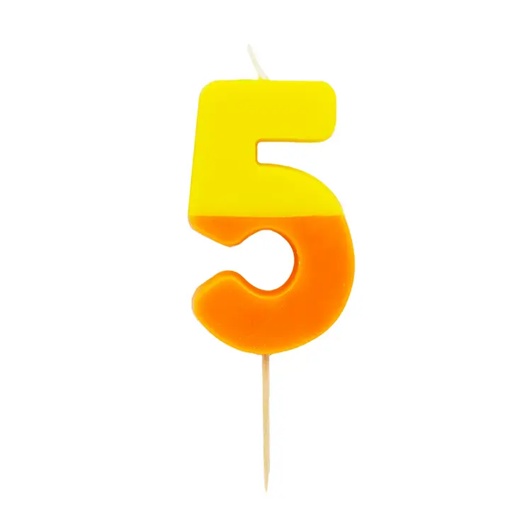Multicolored Number Candles