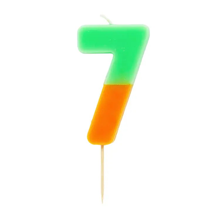 Multicolored Number Candles
