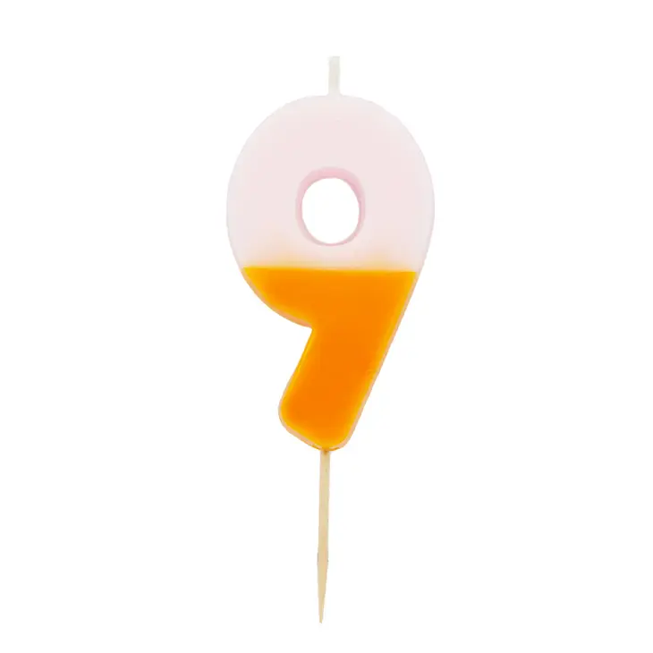 Multicolored Number Candles