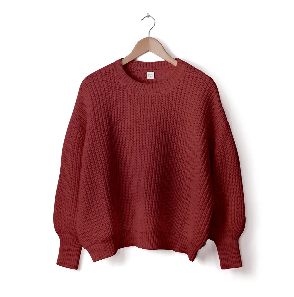 
            
                Load image into Gallery viewer, Organic Cotton Chunky Knit Sweater - Hot Cocoa
            
        