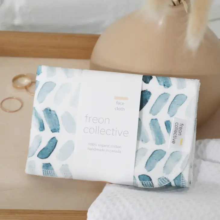 
                      
                        Organic Cotton Face Cloth - Watercolour Chevron
                      
                    