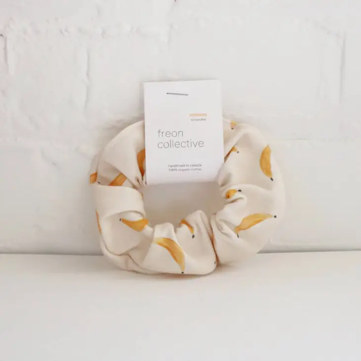 Organic Cotton Hair Scrunchie - Bananas