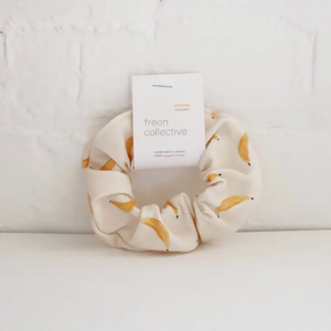 
            
                Load image into Gallery viewer, Organic Cotton Hair Scrunchie - Bananas
            
        