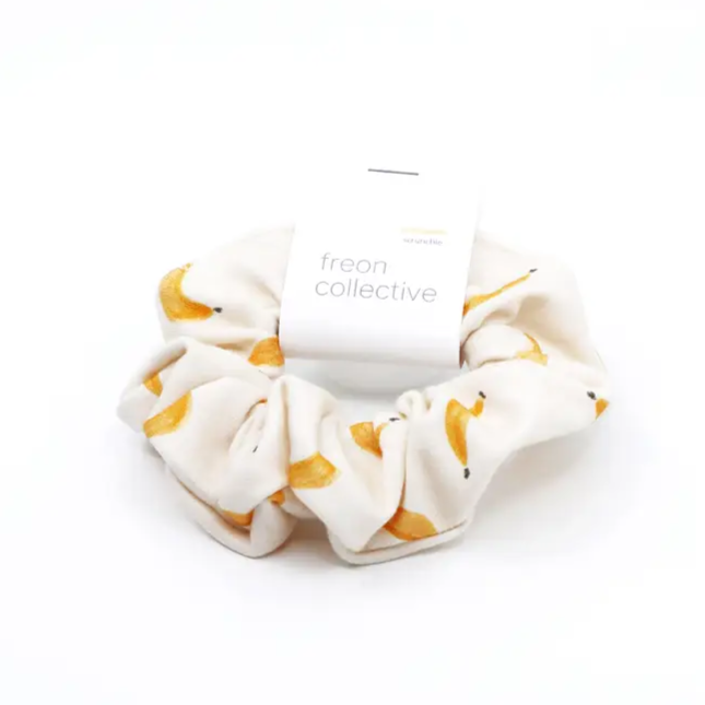 
            
                Load image into Gallery viewer, Organic Cotton Hair Scrunchie - Bananas
            
        