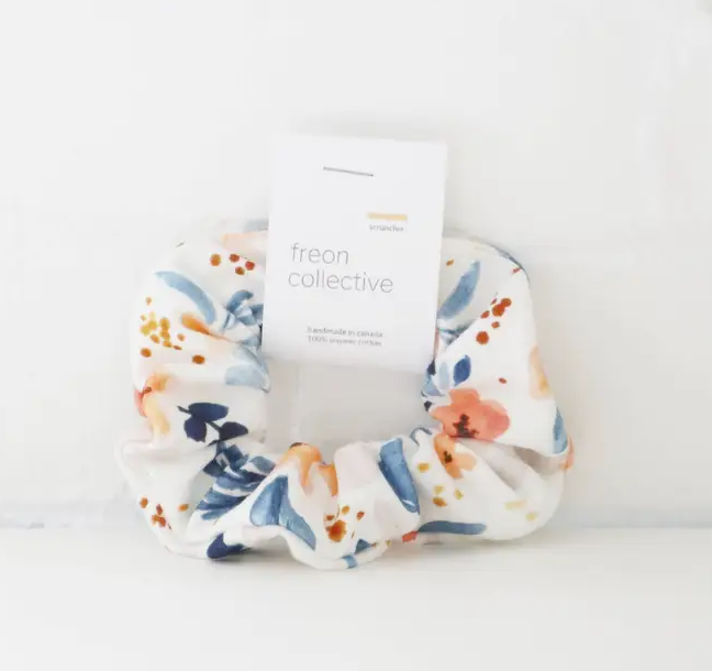 
            
                Load image into Gallery viewer, Organic Cotton Hair Scrunchie - Fawn Florals
            
        