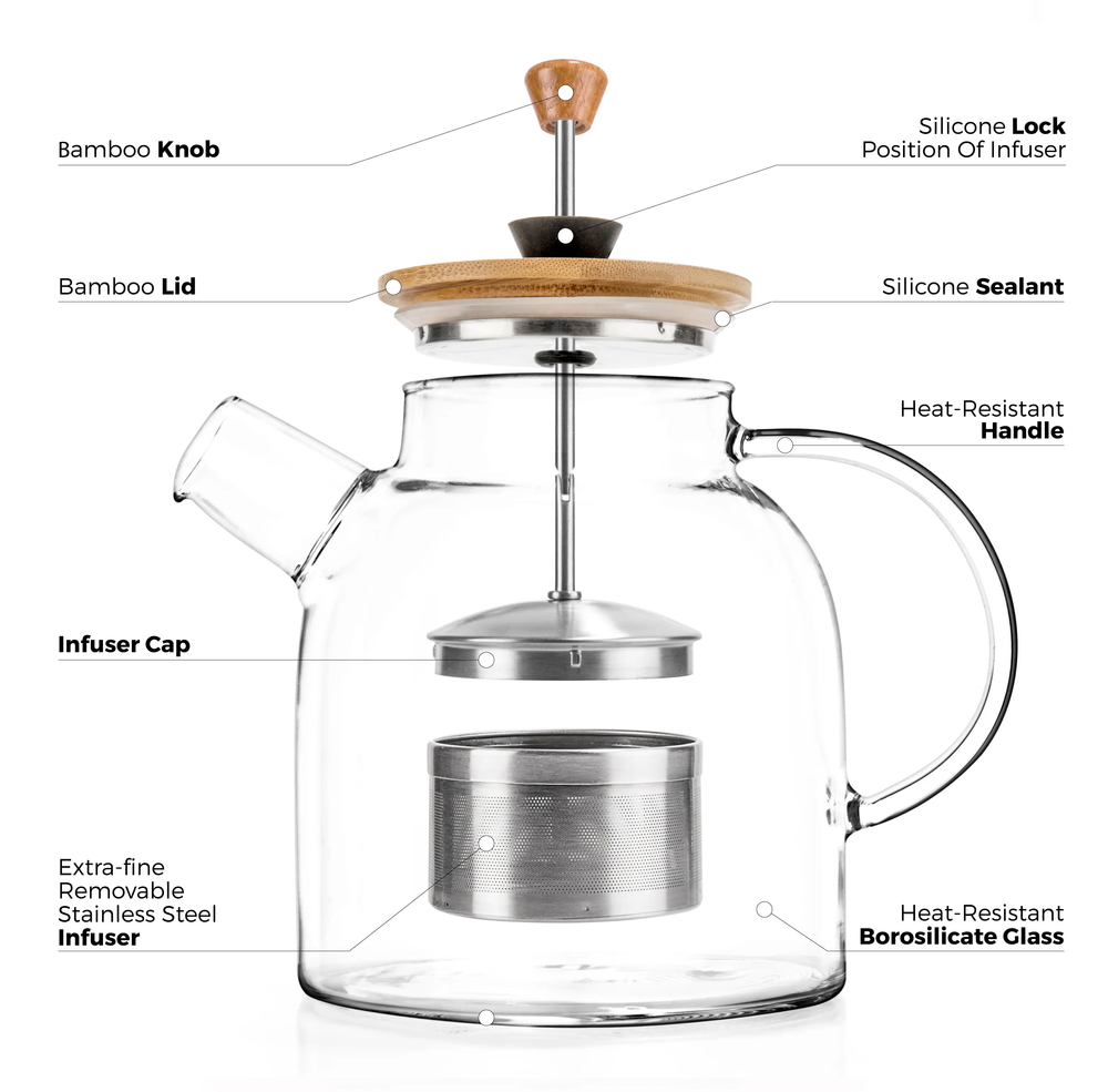 Glass Teapot And Kettle with Infuser